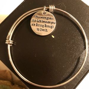 Silver inspirational bracelet